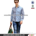 New style100% cotton long sleeve contrast color casual shirts for men with pointed collar
